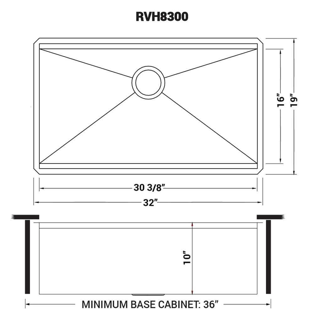 Ruvati 32-inch Undermount 16 Gauge Stainless Steel Workstation Kitchen Sink Single Bowl – Soundproof Multifunction Chef Sink with Cutting Board & Accessories, Brushed Finish Hides Scratches – RVH8300