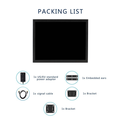 VSDISPLAY 15 Inch 1024x768 LCD Monitor 1000 Nits High Brightness IPS Screen with H/D DVI VGA as Outdoor Industrial Extra Display