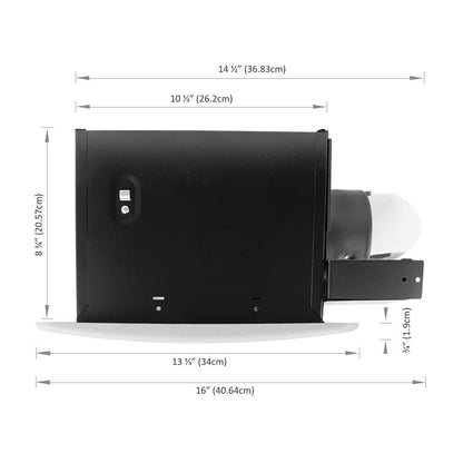 BV Bathroom Exhaust Fan 140CFM - Bathroom Fan 1.0 Sones, 6" Duct Collar, Rooms Up to 140 Sq. Ft.| Energy-Saving Ventilation Fan, Stainless Steel - No Attic Access | Ultra-Quiet HVI 2100,UL Certified