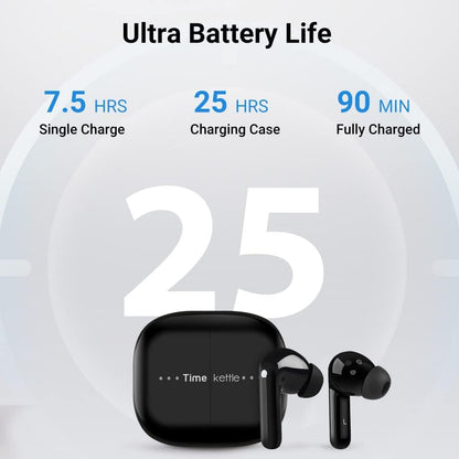 Timekettle M3 Language Translator Earbuds,Two-Way Translator Device with APP for 40 Languages Online,Voice Bluetooth Translator Earbuds,Compatible with iOS,Android (Online Version) Black