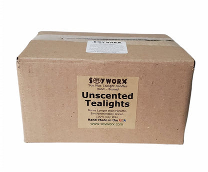 200 Soy Tealights by Soyworx Unscented All Natural Color Tea Light