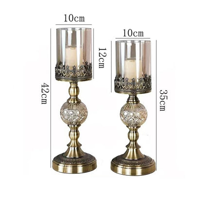 Candle Holders Luxury Table Decoration Metal Candle Holder for Home, Wedding, Event and Party Festival Decorative Candlestick(Small)