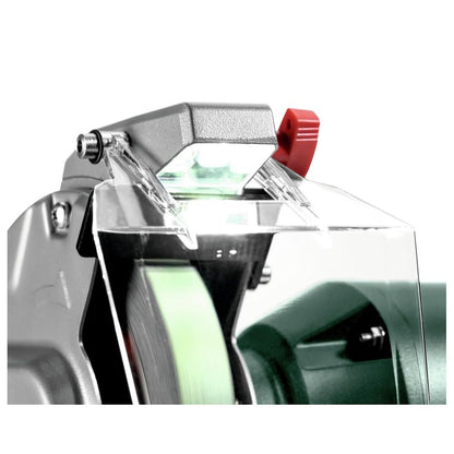 Metabo 6-Inch Heavy Duty Bench Grinder, 3,600 RPM, 3.6 Amps, LED Light, Adjustable Eye Shield and Spark Deflector, DS 150 Plus, 604160420