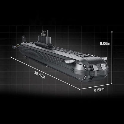 941 Nuclear Submarine Military Series Battleship Building Kit 4474 Pieces - The World's Largest Nuclear Submarine Toy Gift Ship Building Block Set for Adult Collection
