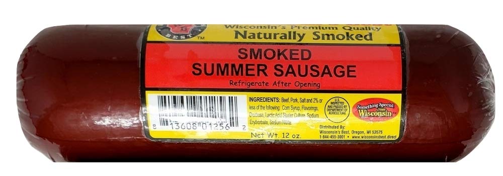 Wisconsin Cheese Company - Classic Wisconsin Cheese & Sausage Gift Box - 100% Wisconsin Cheddar & Pepper Jack Cheese, Cracker and Sausage Gift Box | Perfect for Parties, Charcuterie Boards and Birthdays