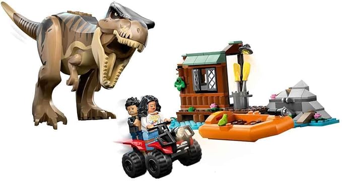 Lego 76975 Jurassic World T-Rex River Escape Toy Birthday Present Blocks Educational Boys Girls Children 5 6 7 8 Years Old Dinosaur Battle Robot