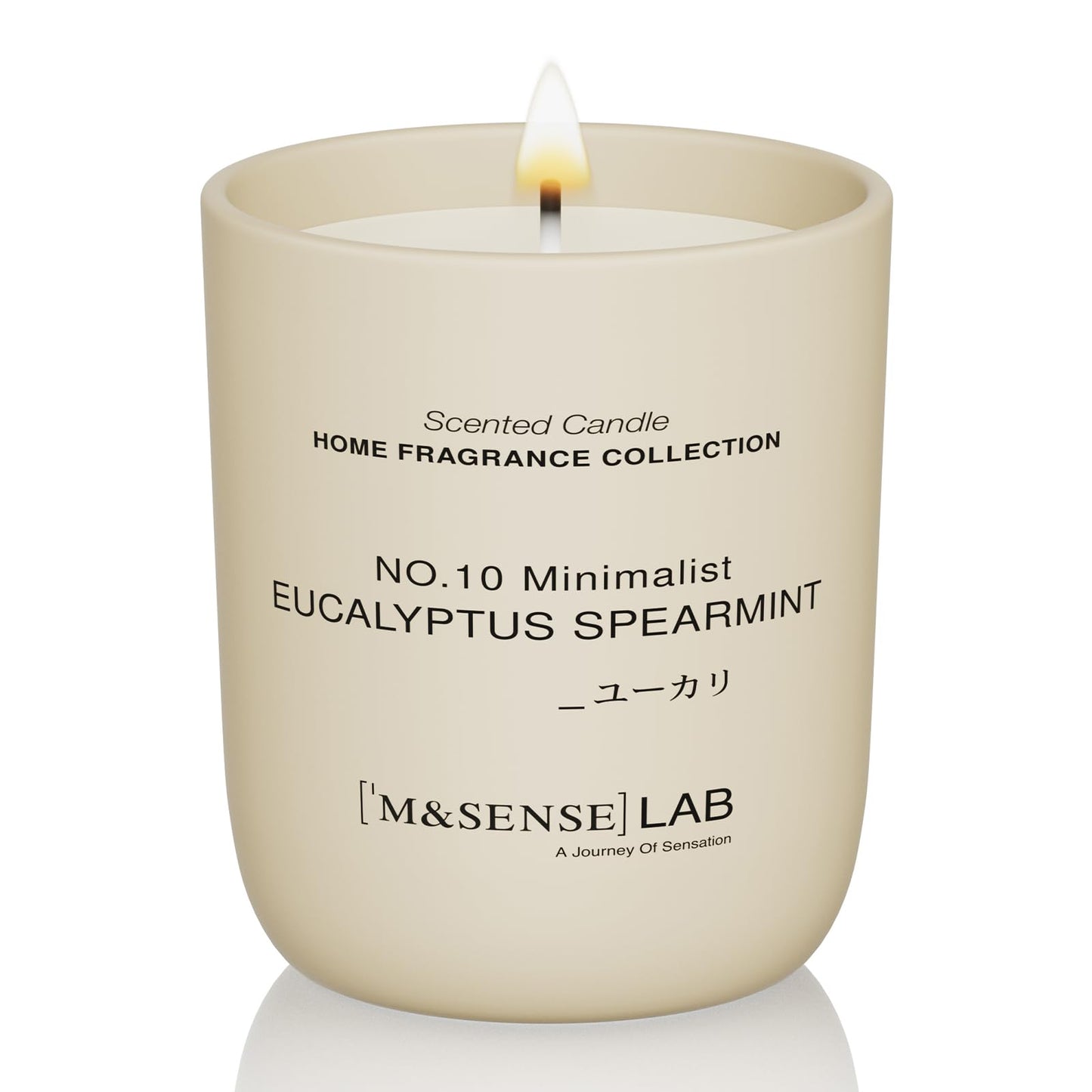 M&SENSE Natural Soy Candle| Eucalyptus Mint | 5.3 oz | Mini Spring Scented Candles for Relaxation,Meditation, Home Décor | for Bedroom, Office, Party Small