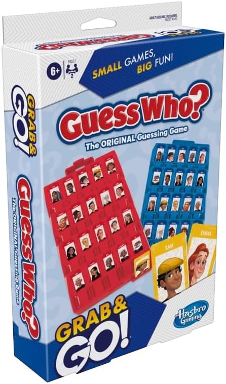 Hasbro Gaming Grab and Go Travel Games Set of 5- Sorry! Hungry Hippos Monopoly Guess Who? and Candy Land