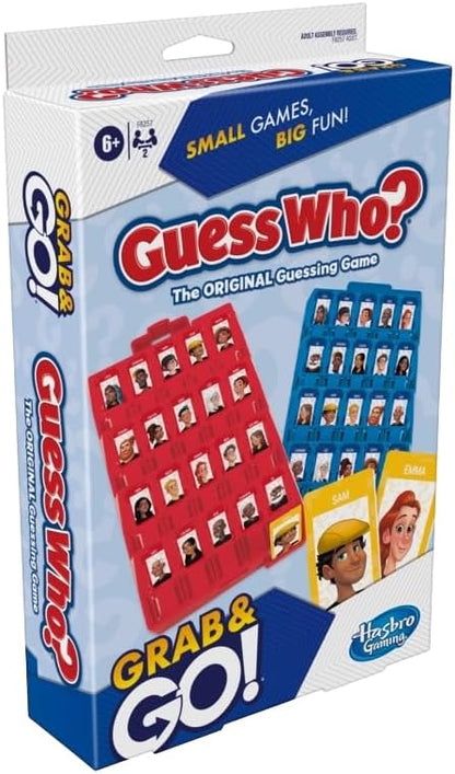 Hasbro Gaming Grab and Go Travel Games Set of 5- Sorry! Hungry Hippos Monopoly Guess Who? and Candy Land