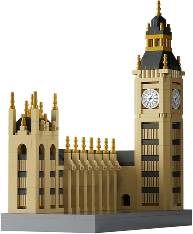 Micro Mini Big Ben Building Block Set Famous Architecture 1017 Pieces Gifts for Kids and Adults