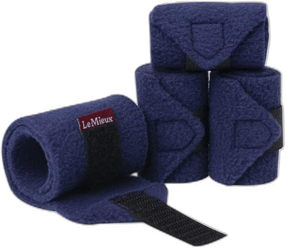 LeMieux Toy Pony Bandages for Toy Pony - Fleece - Simple Fastening - Suitable for Ages 3 Years + - Ink Blue