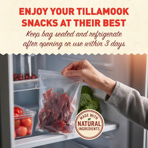 Tillamook Country Smoker Real Hardwood Smoked Beef Jerky, Honey Glazed, 10 Ounce