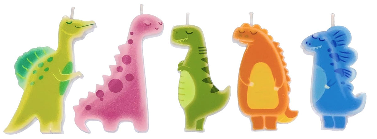 Streamline Imagined Decorative Birthday Candles - Dinosaur (5 Candle Pack)