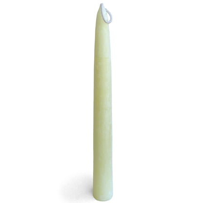 Bee The Light 100% Pure Beeswax Taper Candles - Hanukkah, Birthday or Orthodox, All-Natural Handmade Dipped Smokeless Unscented 8.5 inches (12 Pack) Ivory White