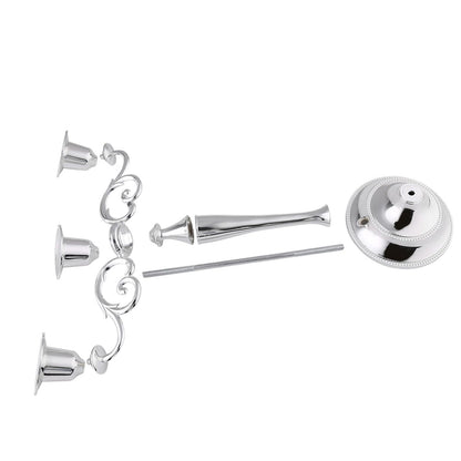 Sonew Premium 3 Arms Metal Candle Holder European Candelabra for Weddings & Home Decor (Silver)