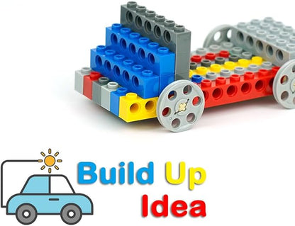 BroTex Technical-Parts-Beams-Gears Bricks Bulk Pins Connectors Compatible with Car-Motors Accessories Building Blocks Sets MOC Buildings Toys for Adults Kids Age 6+ Toys