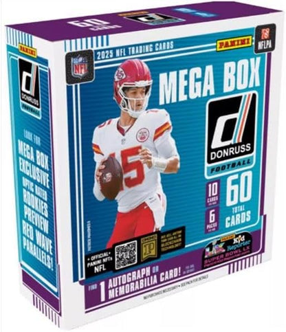 2025 Donruss Football Mega Box Trading Cards 60 Cards Per Box. Search for New 2025 Rookie Player Cards+6 Top Loaders