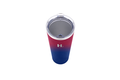 H2 HYDROLOGY Classic Tumbler | Tumbler With Lid and Four Straws | Double Wall Vacuum Insulated & Stainless Steel Water Tumbler | Anti-Slip Tumbler for Coffee, Water, Tea (24 oz, Man of Steel)