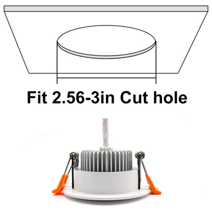 YGS-Tech Smart 3 Inch LED Recessed Lighting RGB WiFi Downlight, 5W Compatible with Alexa and Google Home, Dimmable RGB & CCT 2700-6500K Color Changing, 120V Ceiling Light with LED Driver (4 Pack)