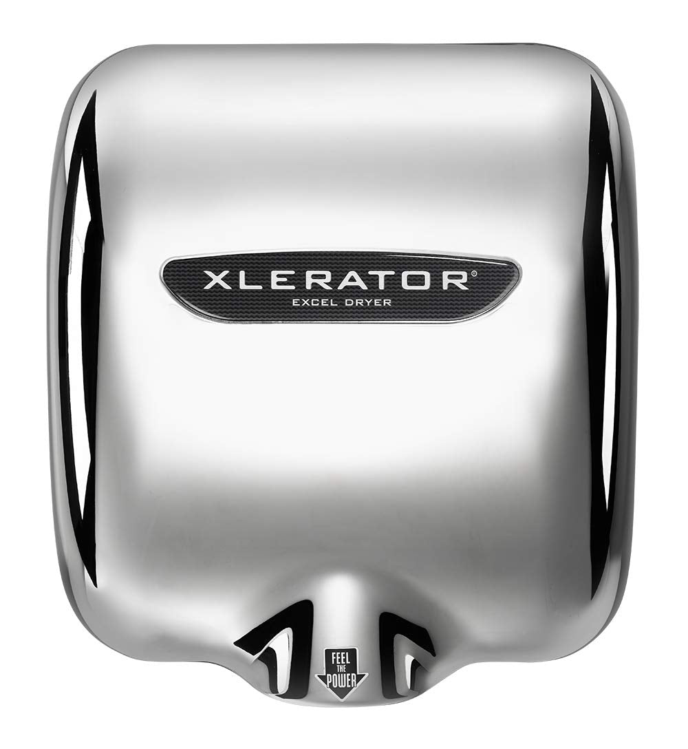 Excel Dryer XL-CV Hand Dryer XLERATOR XL-C Automatic, Surface-Mounted, Cast Cover, Chrome Plated, 208-277V Standard Nozzle