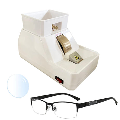 INTBUYING Manual Optical Hand Edger, 110V Eyeglasses Lens Grinder Machine with #240 and #180 Lens Grinding Wheel 50W Lens Polisher with Removable Sink