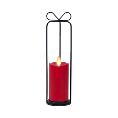 Luminara Heritage Lantern with Outdoor Flameless Candle and Remote (9.5-inch, Black)