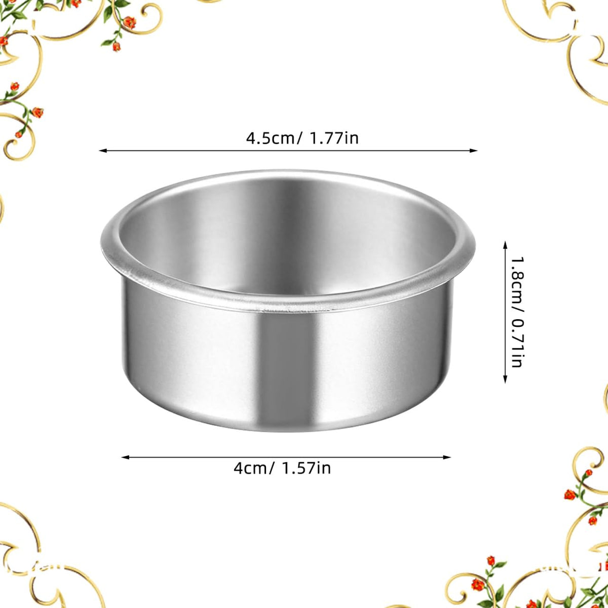 Homoyoyo 20pcs Empty Candle Tins - Metal Tealight Candles Holders for DIY Candle Making - for Christmas Votive and Iron Cups Home Crafts