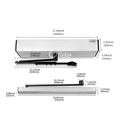 Olideauto Commercial Handicap Door Opener Swing Door for The Disabled with Wired Narrow Rectangle Handicap Push Buttons Olide-515