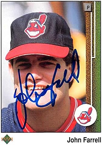 Sports Memorabilia Autograph Warehouse 246077 John Farrell Autographed Baseball Card - Cleveland Indians 1989 Upper Deck - No. 468