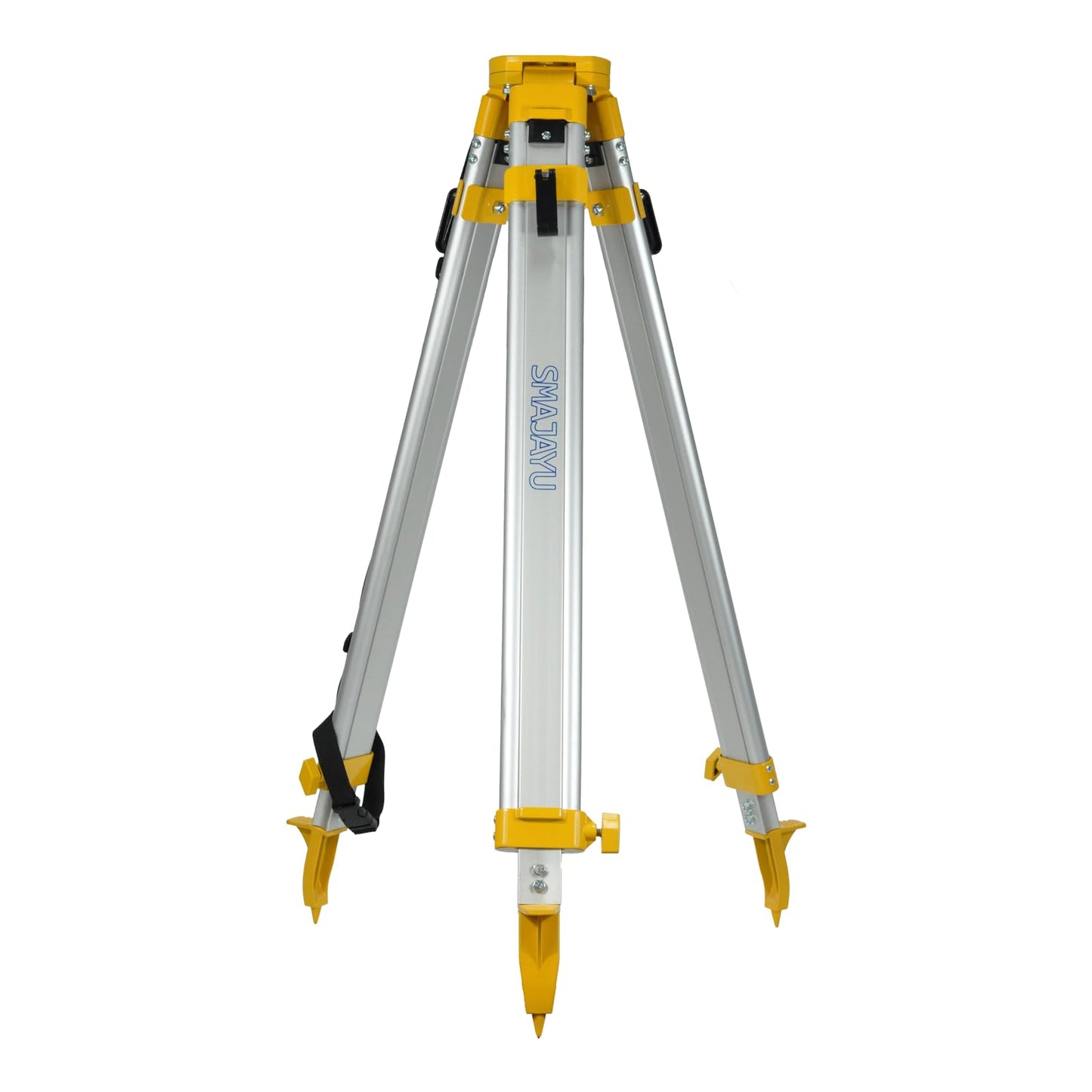 SMAJAYU Aluminum Universal Surveying Tripod, Heavy Duty Construction Tripod Stand, Built-in Strap for Easy Transport, Transit Level Tripod for Laser Level, Total Station & RTK GNSS Base Station