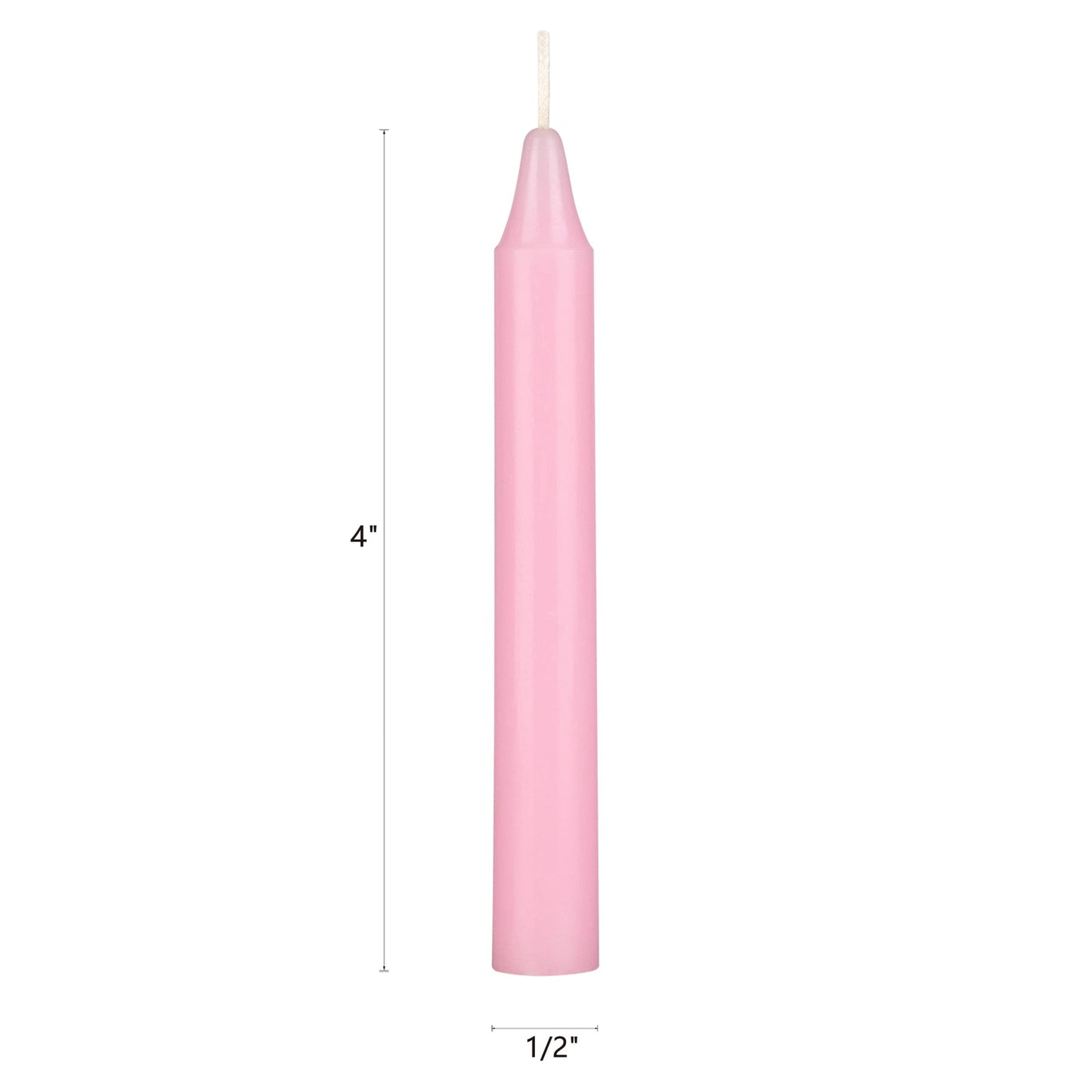 Mega Candles 20 pcs Unscented Pink Exquisite Mini Taper Spell Candles, 4 Inch Tall x 1/2 Inch Diameter, Magic Chimes, Enchantment, Casting Rituals, Witchcraft, Wiccan, Altar, Metaphysical