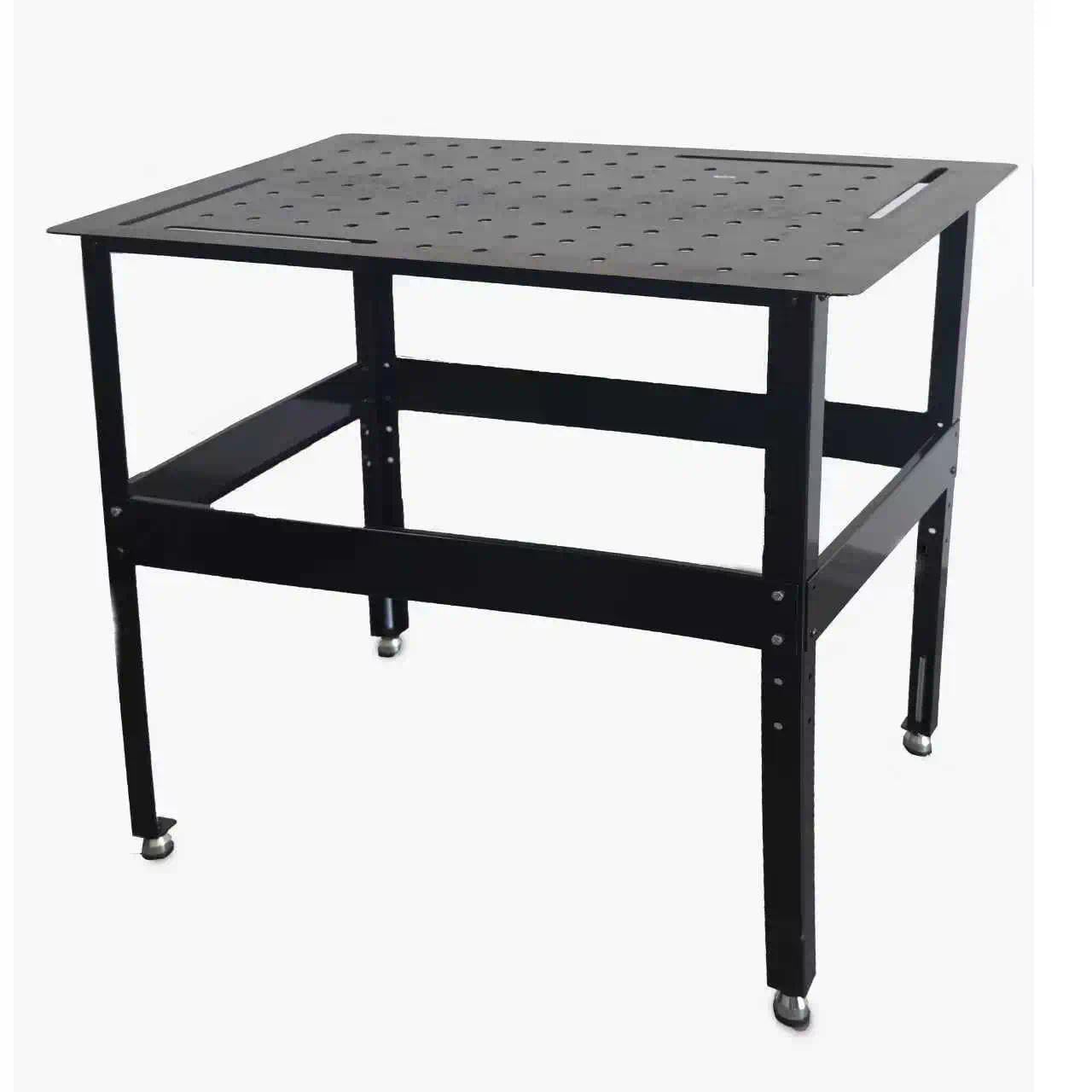 Metrixpio Adjudtable Welding Table Heavy Duty Mobile Steel Workbench with Wheels, 2000 Lbs Load Capacity Work Station Universal Workbench for Metalworking, Cutting Grinding Welding Projects