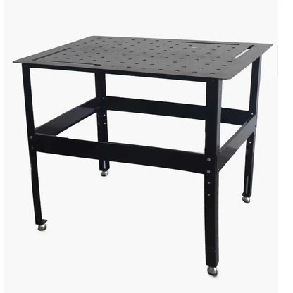 Metrixpio Adjudtable Welding Table Heavy Duty Mobile Steel Workbench with Wheels, 2000 Lbs Load Capacity Work Station Universal Workbench for Metalworking, Cutting Grinding Welding Projects