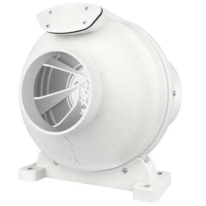 Dcfairfan 4 Inch Radon Fan, Quiet 2 Speed 260/188CFM Radon Mitigation System Inline Duct Fan IP67 Waterproof, High Airflow Exhaust Fan for Indoor Outdoor Air Ventilation