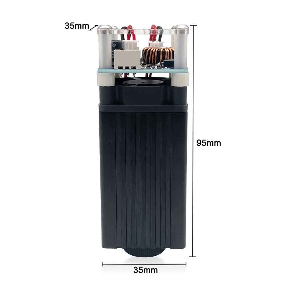 LASER TREE 4000mW Laser Engraver Module, 450nm Adjustable Focal Laser Head for Wood, Paper, Leather Cutting & Engraving, Class 4, DIY Laser Cutter, 4W
