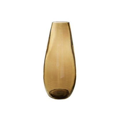 Signature Design by Ashley Rhettman Farmhouse Indoor/Outdoor 16" Glass Tabletop Vase, Light Brown