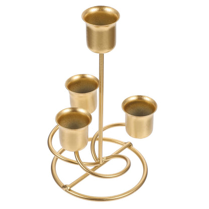 HOMSFOU Wrought Iron Candle Holder for Taper Candles with Spike Decorative Retro Candlestick for Home Decor Weddings Parties and Dining Table Centerpiece