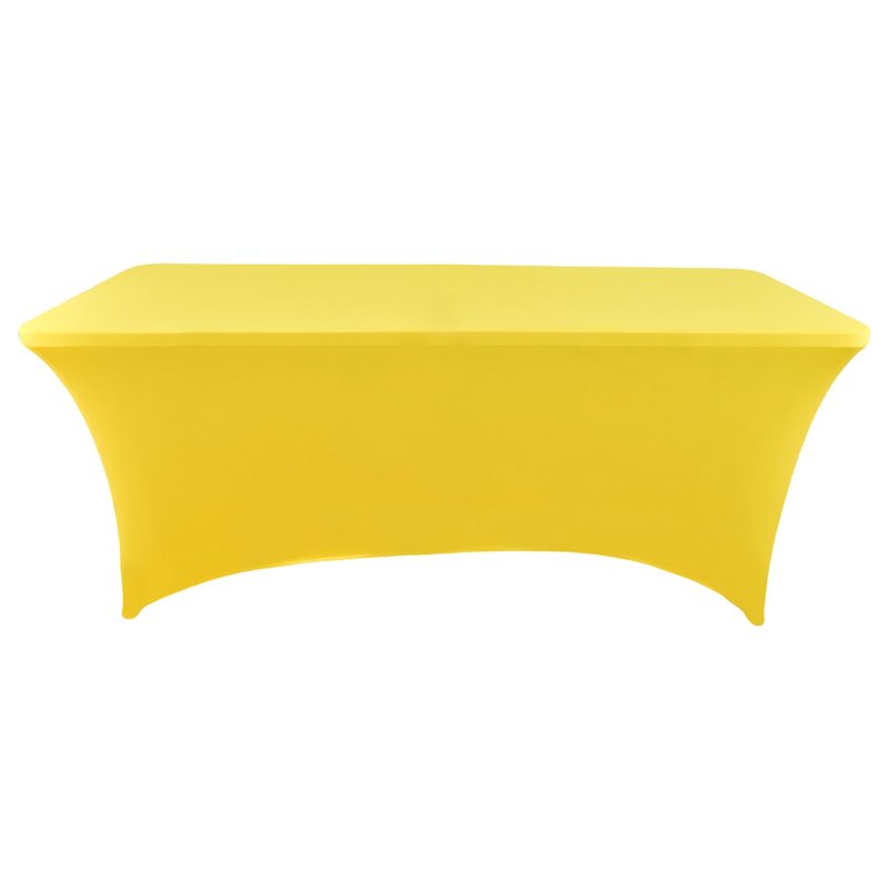 ZarzaaSik 10-Pack 6ft Spandex Table Covers for Rectangle Standard Folding Tables - Wrinkle Resistant Stretch Tablecloths - Ultimate Fitted Table Protector for Parties, Banquet, Wedding