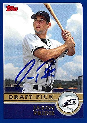 Sports Memorabilia Autograph Warehouse 247807 Jason Pridie Autographed Baseball Card - Tampa Rays 2003 Topps Draft Pick - No. 674 Rookie