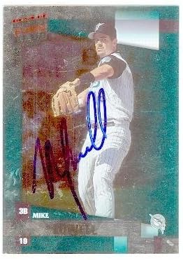 Sports Memorabilia Mike Lowell Autographed Baseball Card (Florida Marlins) 2002 Donruss Fan Club No.181 Best of Chrome