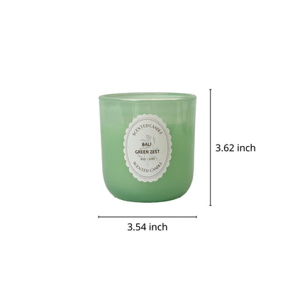Bali Green Zest Scented Candle 8oz – CW Studio Color-Sprayed Glass Jar, Fresh Citrus Lemongrass & Herbal Aroma – Tropical Spa Gift Candle, Mother's Day & Birthday – 40-45 Hour Burn
