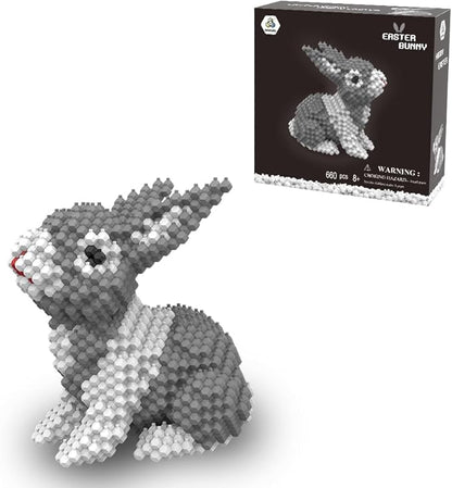 KADELE Easter Bunny Building Animal Sets Extremely Challenging STEM Building Blocks Decor for Adults Kids Micro 3D Educational Toys for Boys Girls Ages 8 and Up (660 Pieces)