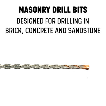 Drill America 1/4" x 8" PRO Series SDS-Plus 4-Cut Tip Hammer Bit Drill Bit (Pack of 25)