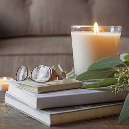 20 Packs Unscented White Votive Candles in Glass, Small 2 Inch Natural Soy Wax Non-Toxic Plain Clean Burning Candles for Wedding Table Home Spa Holidays Party