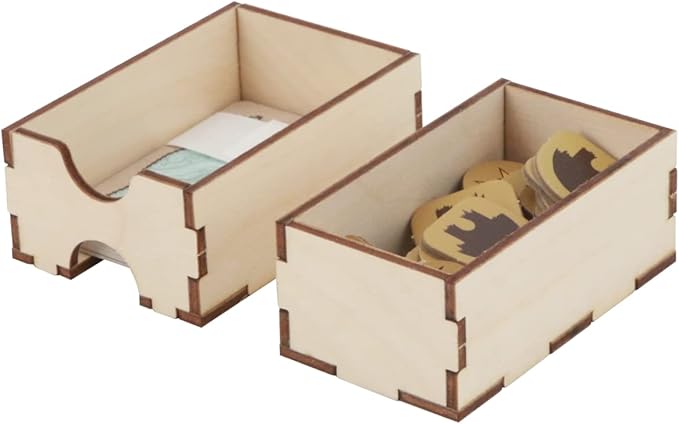 The Broken Token Game Organizer Compatible with Horizons of Spirit Island - Wooden Game Organizing Box with Multiple Trays