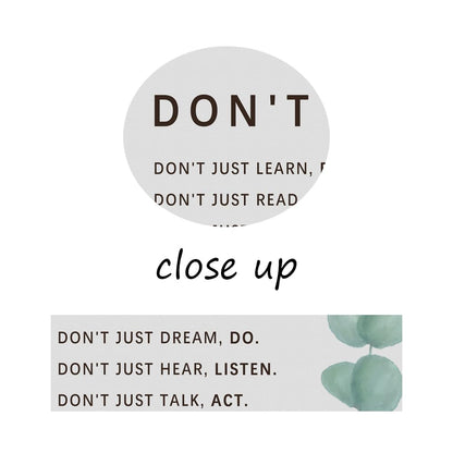 Inspirational Wall Art Don't Just Quote Motivational Poster Learning And Growth Inspiring Positive Canvas Painting Prints Wall Pictures for Living Room Office Home Decor Framed Artwork [12''W x 18''H]