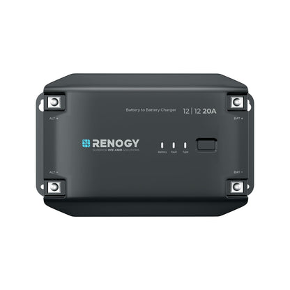 Renogy DC to DC Charger 12V 20A - Multi-Stage Charger for LiFePO4, AGM, Gel, Flooded Batteries | Car, RV, Marine & Boat Battery Charger with Bluetooth Compatibility