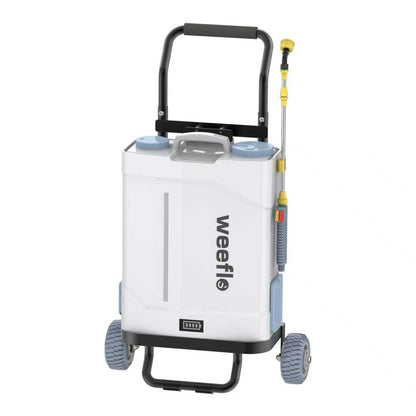 Weeflos Battery Powered Backpack Sprayer,4 Gallon Electric Sprayer with Wheeled Cart, 100 PSI High Pressure, 2X 21V Rechargeable Batteries,Garden Sprayer for Outdoor Cleaning & Washing