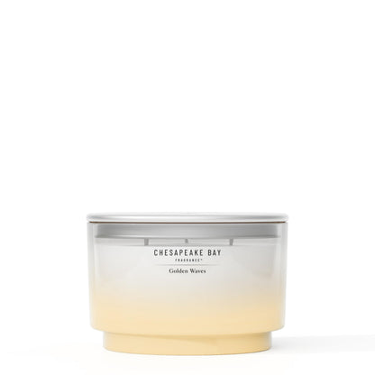 Chesapeake Bay, 14.5oz Golden Waves Scented Candle, Mood Evoking Fragrance, Sea Glass-Inspired Jar, Premium Soy Blend Wax with Essential Oils, Coastal Fragrance for Home Décor or Gifting
