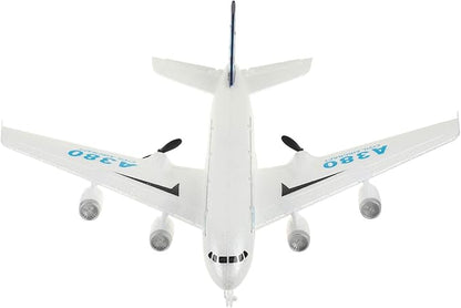 RC Plane Remote Control Airplane 2.4Ghz DIY 2 Channels Remote Control Airplane Built in 6-Axis Gyro A380 RC Aircraft for Kids EPP Foam Glider for Beginner